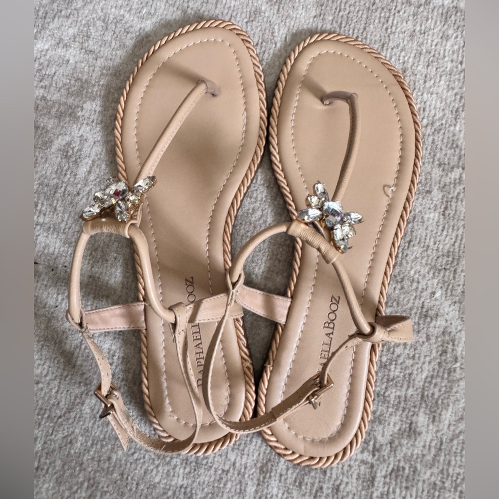Rafaella Booz sandals with butterfly crystal embellishment